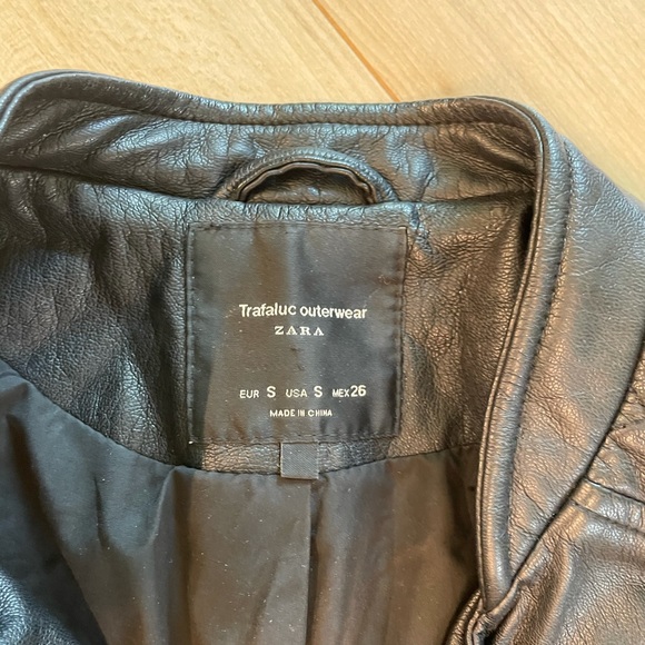 NWOT ZARA Cropped Leather Jacket - Picture 3 of 5